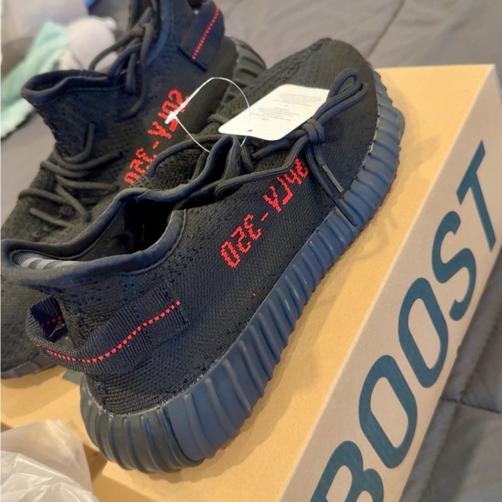 Adidas Kids Black and Red Sneakers
